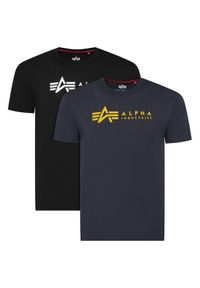 Alpha Industries Komplet t-shirtów Alpha Label 118534 Kolorowy Regular Fit. Materiał: bawełna. Wzór: kolorowy #1