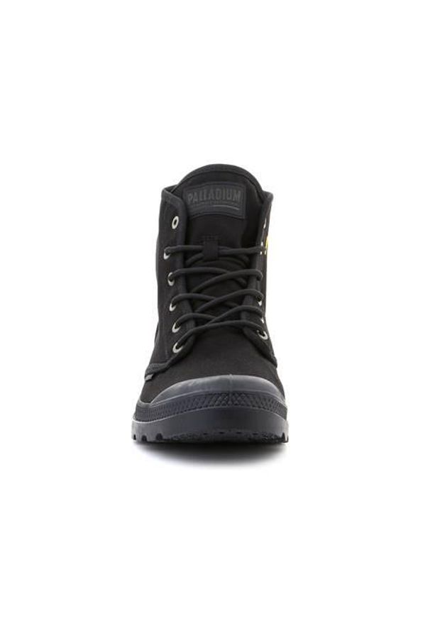 Buty do chodzenia męskie Palladium Pampa HI Htg Supply. Wysokość cholewki: za kostkę. Zapięcie: sznurówki. Kolor: czarny. Materiał: materiał, guma, syntetyk. Szerokość cholewki: normalna. Sport: turystyka piesza