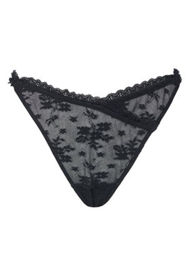 Hunkemöller Stringi Darcy 302365 Czarny. Kolor: czarny. Materiał: syntetyk