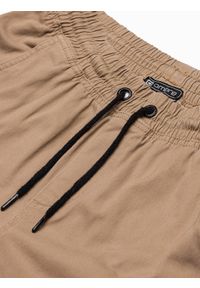 Ombre Clothing - Spodnie męskie joggery - camel P886 - XXL. Materiał: elastan, bawełna. Styl: klasyczny #5
