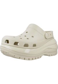 Tenisówki Crocs Model Classic Mega Crush Clog Kolor Biały. Kolor: brązowy, beżowy, wielokolorowy. Materiał: materiał, syntetyk. Styl: sportowy #1