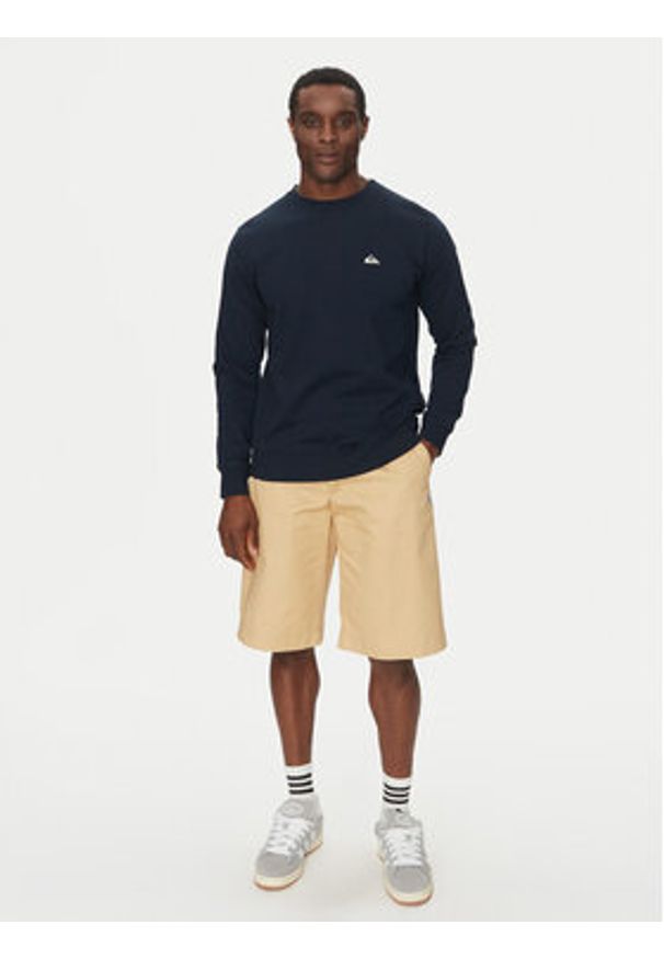 Quiksilver Bluza EQYFT04953 Granatowy Regular Fit. Kolor: niebieski. Materiał: bawełna