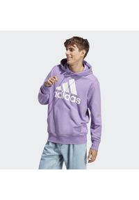 Adidas - Bluza męska adidas Essentials French Terry Big Logo Hoodie. Typ kołnierza: kaptur. Kolor: fioletowy