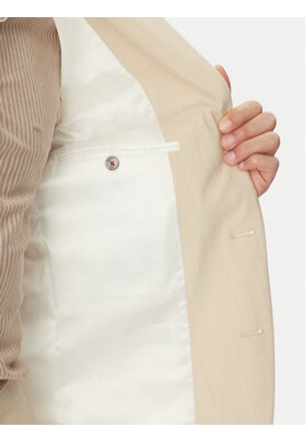 Hugo - HUGO Garnitur Arti/Hesten232X 50540341 Beżowy Extra Slim Fit. Kolor: beżowy. Materiał: syntetyk