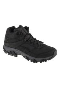 Buty trekkingowe męskie, Merrell Moab Adventure 3 Mid. Zapięcie: sznurówki. Kolor: czarny. Materiał: materiał, syntetyk, skóra. Szerokość cholewki: normalna