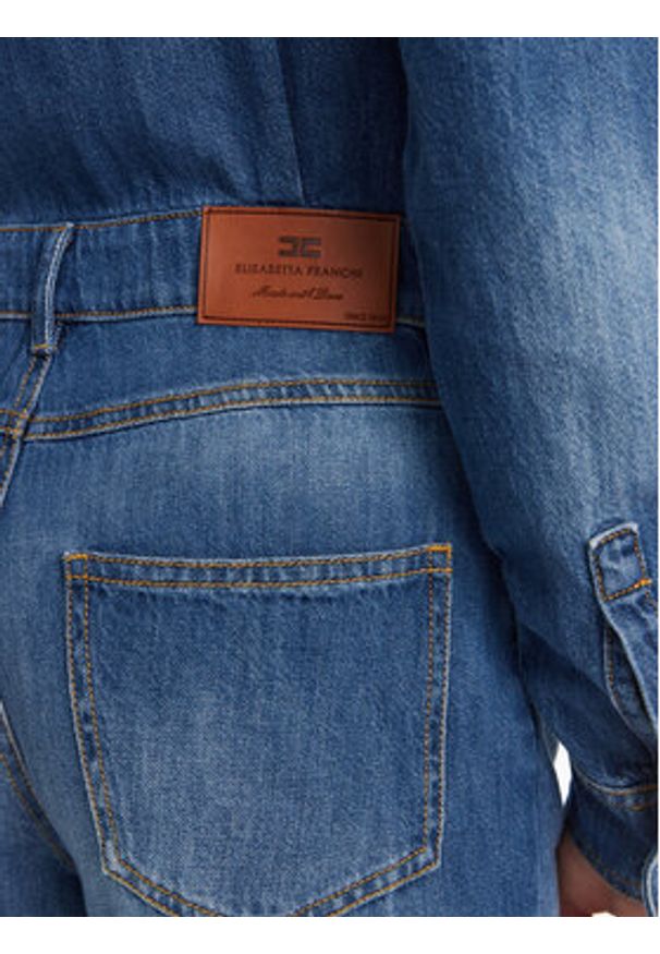 Elisabetta Franchi Kombinezon TJ-38D-51E2 Niebieski Regular Fit. Kolor: niebieski. Materiał: bawełna, jeans