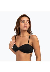 Góra od stroju kąpielowego Billabong Sol Searcher Drapped Bandeau. Kolor: czarny