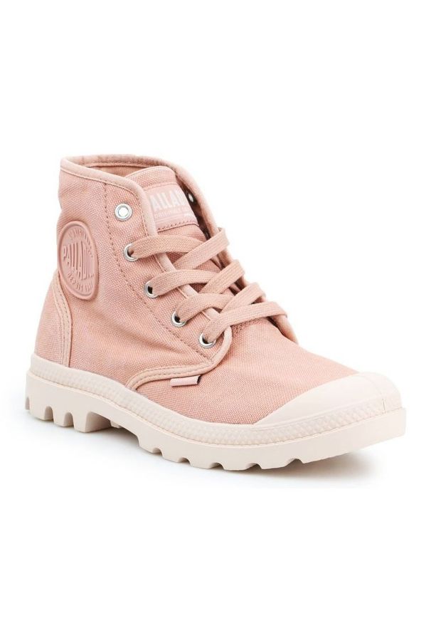 Buty Palladium Pampa Hi W 92352-663-M różowe. Nosek buta: okrągły. Kolor: różowy. Materiał: materiał, syntetyk. Szerokość cholewki: normalna