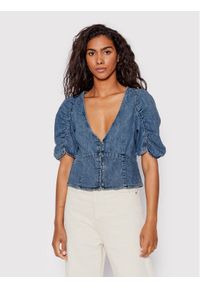 Levi's® Bluzka Storia A3357-0002 Granatowy Regular Fit. Kolor: niebieski. Materiał: bawełna