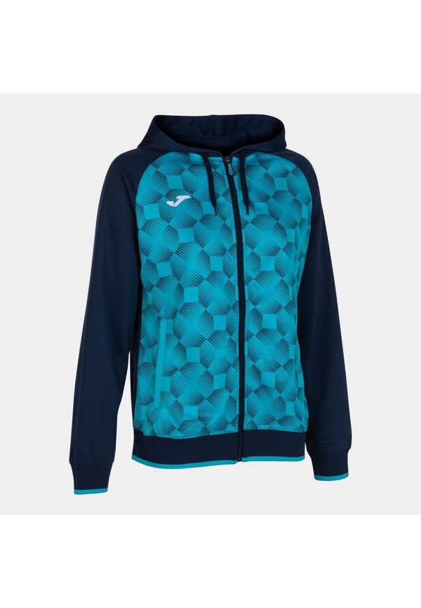 Bluza do piłki nożnej damska Joma Supernova III rozpinana. Kolor: różowy, niebieski, wielokolorowy