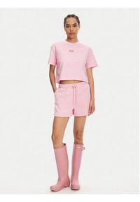Hunter T-Shirt Abby HARW0059251 Różowy Boxy Fit. Kolor: różowy. Materiał: bawełna #5