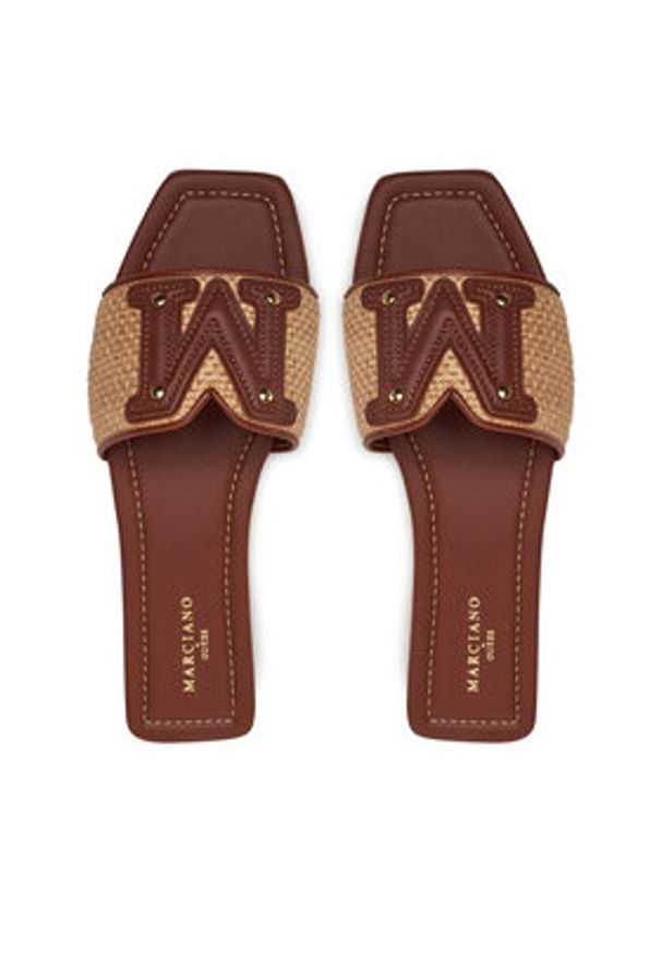 Marciano Guess Klapki 5GGZ39 7329A Brązowy. Kolor: brązowy. Materiał: skóra