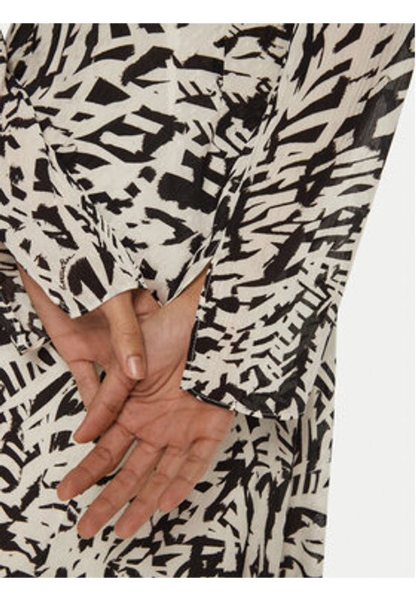 Patrizia Pepe Sukienka codzienna 8A1396/A463-FE84 Biały Regular Fit. Okazja: na co dzień. Kolor: biały. Materiał: syntetyk. Typ sukienki: proste. Styl: casual