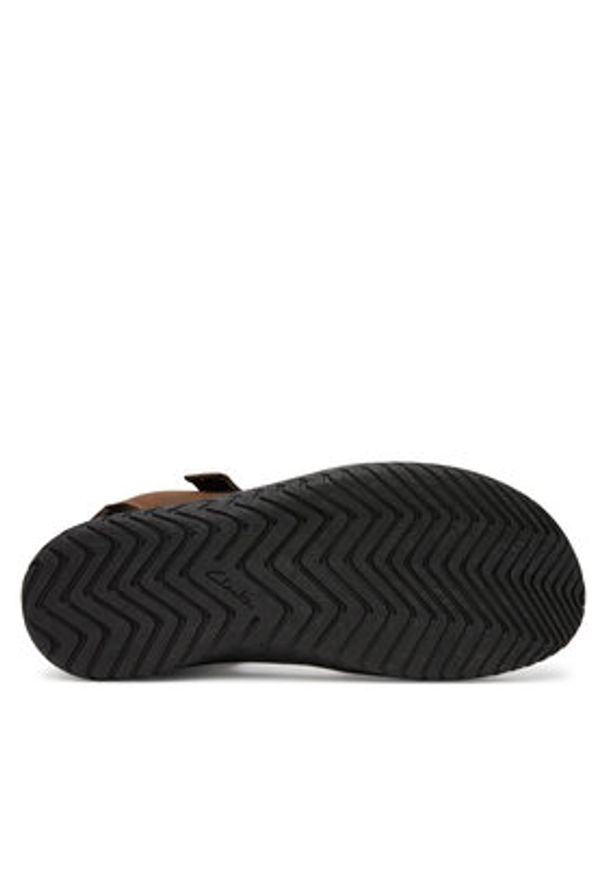 Clarks Sandały Wesley Shore 26182009 Brązowy. Kolor: brązowy. Materiał: skóra