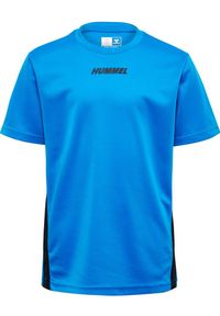 Koszulka sportowa T-shirt Hummel Multi Poly Jersey Kids. Kolor: niebieski. Materiał: jersey