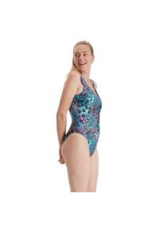 Strój Kąpielowy Speedo Logo U-back – Niebieski/Różowy – Rozmiar 30. Kolor: niebieski