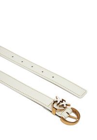 Pinko - PINKO Pasek Damski Tamboril H2.5 Belt 102820 A158 Biały. Kolor: biały. Materiał: skóra