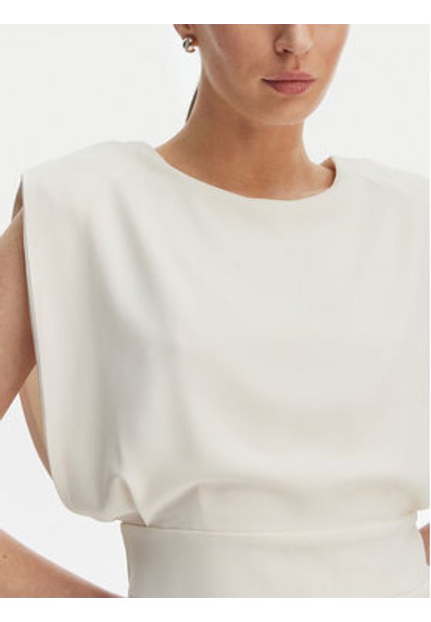 Rinascimento Sukienka koktajlowa CFC0127570003 Biały Slim Fit. Kolor: biały. Materiał: syntetyk. Styl: wizytowy