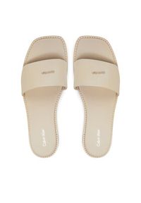 Calvin Klein Klapki Flat Sandal Square Hf Lth HW0HW02652 Beżowy. Kolor: beżowy. Materiał: skóra #6