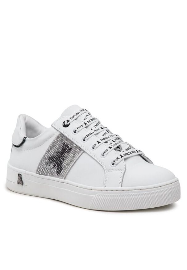Patrizia Pepe Sneakersy PJ212.01 S Biały. Kolor: biały. Materiał: skóra