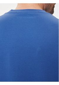 Karl Lagerfeld - KARL LAGERFELD T-Shirt 755890 542221 Niebieski Regular Fit. Typ kołnierza: dekolt w karo. Kolor: niebieski. Materiał: bawełna