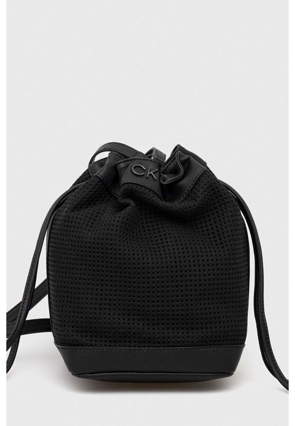 Calvin Klein torebka kolor czarny. Kolor: czarny