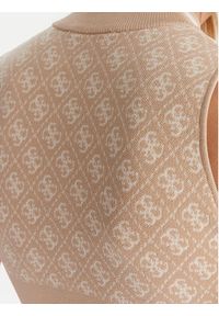 Guess Sweter W3YR26 Z37K0 Beżowy Slim Fit. Kolor: beżowy. Materiał: wiskoza #4