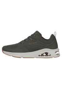 skechers - Buty do chodzenia męskie Skechers Tres air Uno Casai. Kolor: szary. Materiał: materiał, syntetyk. Szerokość cholewki: normalna. Sport: turystyka piesza