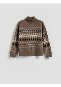 Reserved - Wełniany sweter - wielobarwny. Materiał: wełna #1