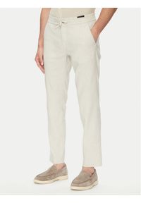 BOSS Spodnie materiałowe Sanderson-L 50536881 Beżowy Regular Fit. Kolor: beżowy. Materiał: len