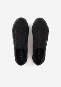 Renee - Czarne Trampki VICES z Napisem Rioselle. Okazja: na co dzień. Kolor: czarny. Materiał: skóra, materiał, dresówka. Wzór: napisy. Sezon: wiosna. Styl: casual, elegancki #9