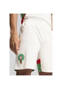 Puma - Męskie szorty Maroko 2025 PUMA White Fast Green Red. Kolor: biały, czerwony, wielokolorowy, zielony. Sport: piłka nożna