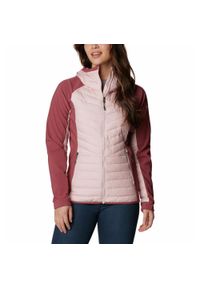 columbia - Kurtka Turystyczna Puchowa Damska Columbia Powder Lite Hybrid Hooded Jacket. Kolor: różowy. Materiał: puch. Sport: turystyka piesza