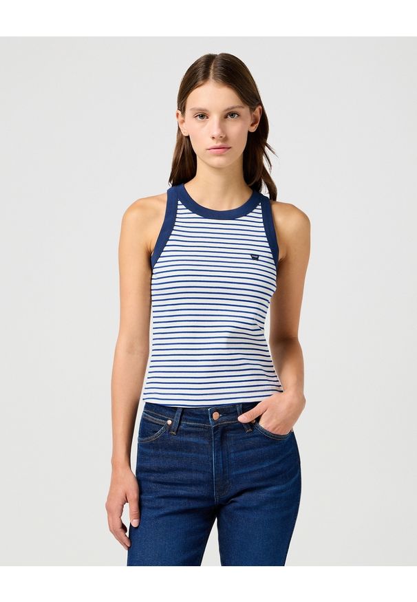 Wrangler - DAMSKA KOSZULKA WRANGLER RINGER TANK MAZARINE BLUE 112362567