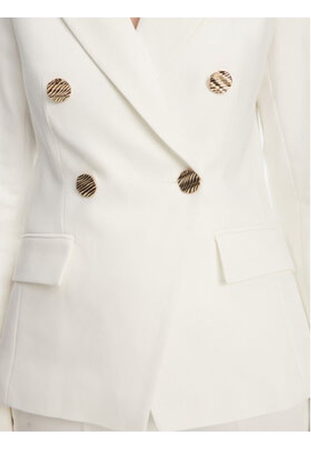 Morgan Marynarka 251-VPKY.F Biały Slim Fit. Kolor: biały. Materiał: syntetyk, bawełna