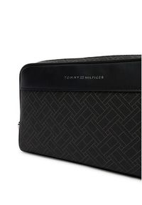 TOMMY HILFIGER - Tommy Hilfiger Kosmetyczka Th Flag Monogram Pouch AM0AM14146 Czarny. Kolor: czarny. Materiał: skóra #4