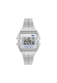 Adidas - adidas Zegarek Originals Street Digital Two AOST23554 Srebrny. Kolor: srebrny. Styl: street
