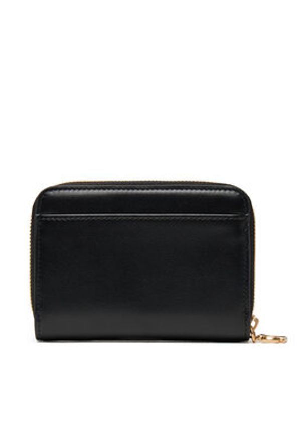 Calvin Klein Portfel Ck Medium Flap Zip Around LV04F1075G Czarny. Kolor: czarny. Materiał: skóra