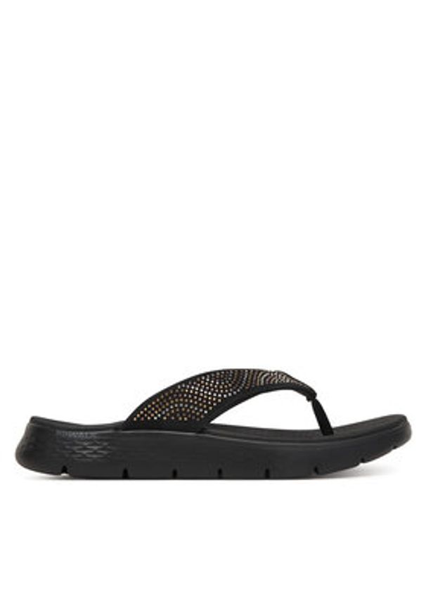 skechers - Skechers Japonki 140184/BBK Czarny. Kolor: czarny. Materiał: materiał