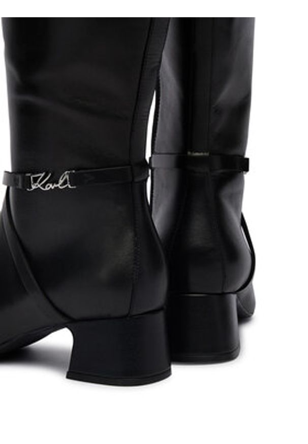 Karl Lagerfeld - KARL LAGERFELD Kozaki KL30375 Czarny. Kolor: czarny. Materiał: skóra