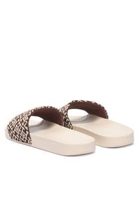 TOMMY HILFIGER - Tommy Hilfiger Klapki Monogram Pool Slide FW0FW09423 Brązowy. Kolor: brązowy. Materiał: materiał #3