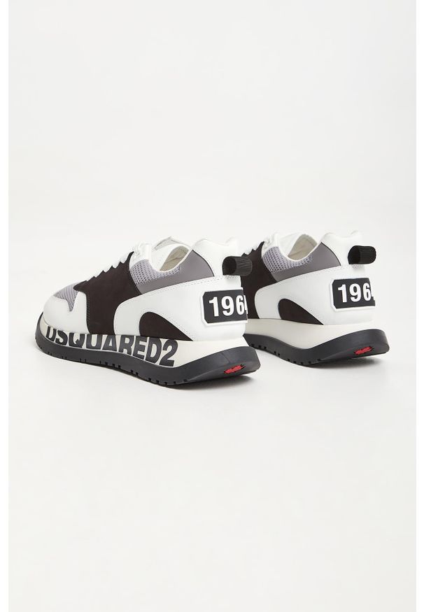 Sneakersy męskie DSQUARED2. Materiał: skóra, materiał. Wzór: aplikacja