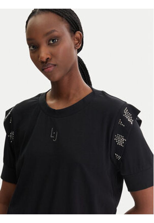 Liu Jo Sport Bluzka TA6030 JS923 Czarny Regular Fit. Kolor: czarny. Materiał: bawełna. Styl: sportowy