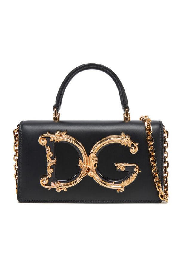 DOLCE & GABBANA - Dolce&Gabbana Torebka BI3278 AQ507 Czarny. Kolor: czarny. Materiał: skórzane