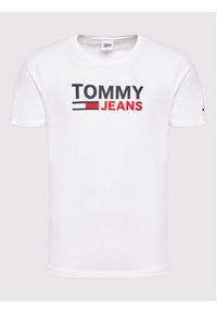 Tommy Jeans T-Shirt Corp Logo DM0DM15379 Biały Regular Fit. Kolor: biały. Materiał: bawełna #4