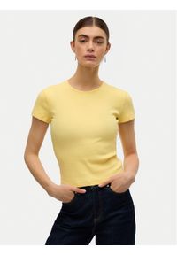 Vero Moda T-Shirt Chloe 10306894 Żółty jasny Tight Fit. Kolor: żółty. Materiał: bawełna #1