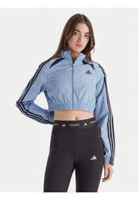 Adidas - adidas Bluza Teamgeist adicolor JZ8277 Błękitny Slim Fit. Kolor: niebieski. Materiał: syntetyk