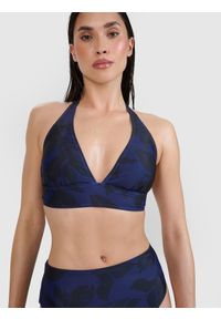 4f - 4F Góra od bikini damska - fioletowa M. Kolor: fioletowy. Materiał: materiał, syntetyk, elastan