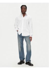Just Cavalli Koszula 78OAL2A0 Biały Slim Fit. Kolor: biały. Materiał: bawełna