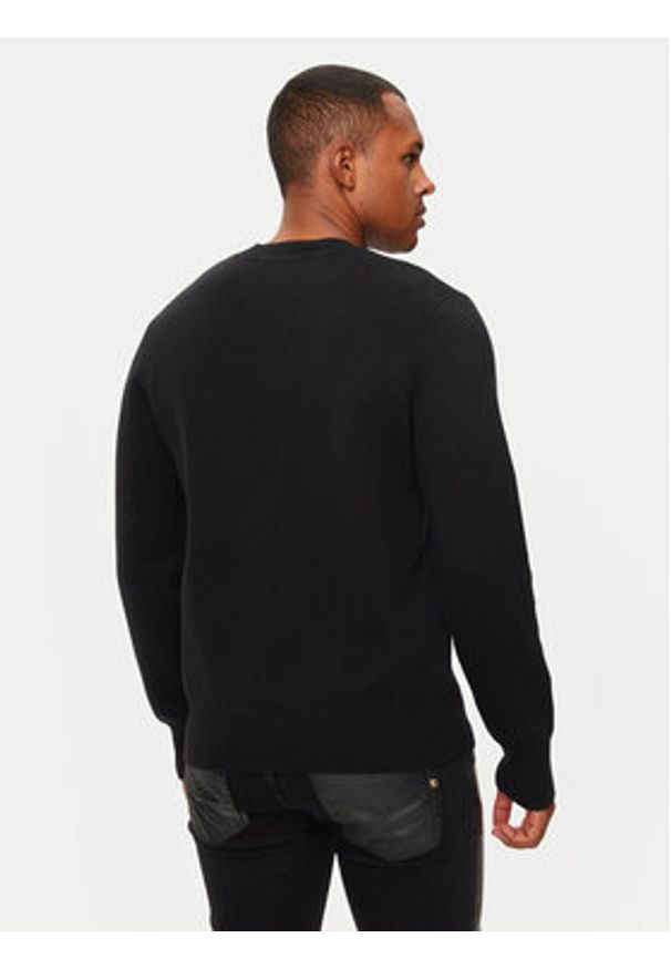 Versace Jeans Couture Sweter 77GAFMH7 Czarny Regular Fit. Kolor: czarny. Materiał: bawełna